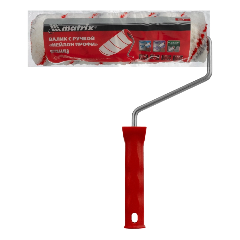 Валик "Нейлон Профи", 250 мм, ворс 12 мм, D 48 мм, D ручки 8 мм, полиамид Matrix (80758)