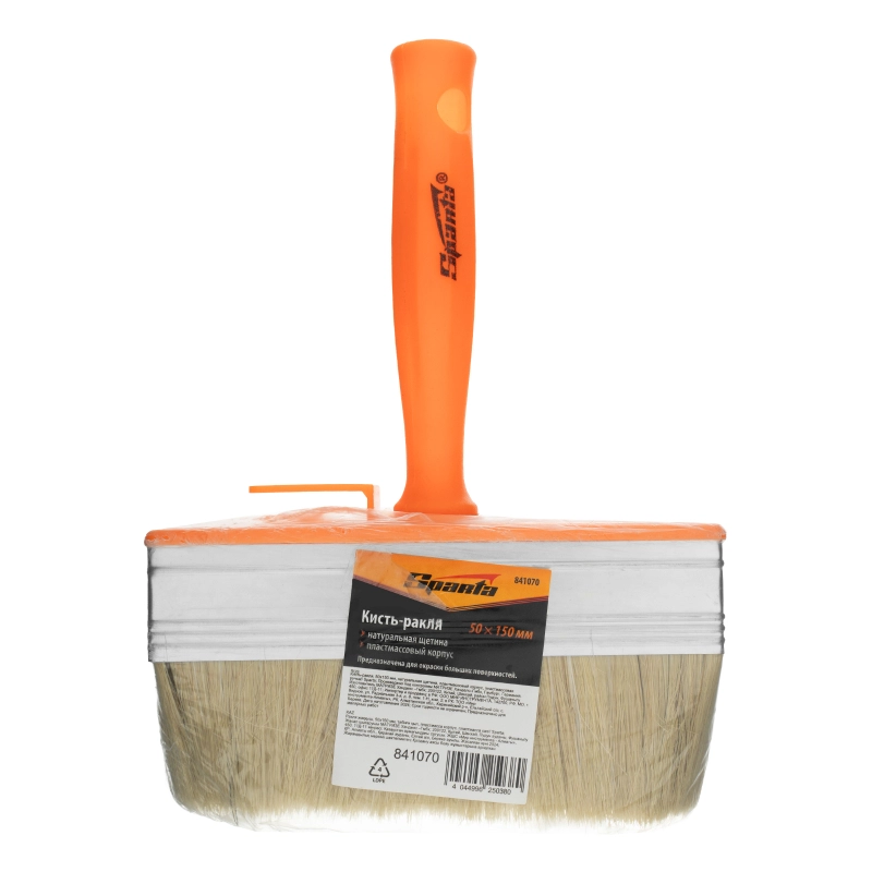 Кисть-ракля, 50х150 мм, натуральная щетина, пластмассовый корпус, пластмассовая ручка Sparta (841070)
