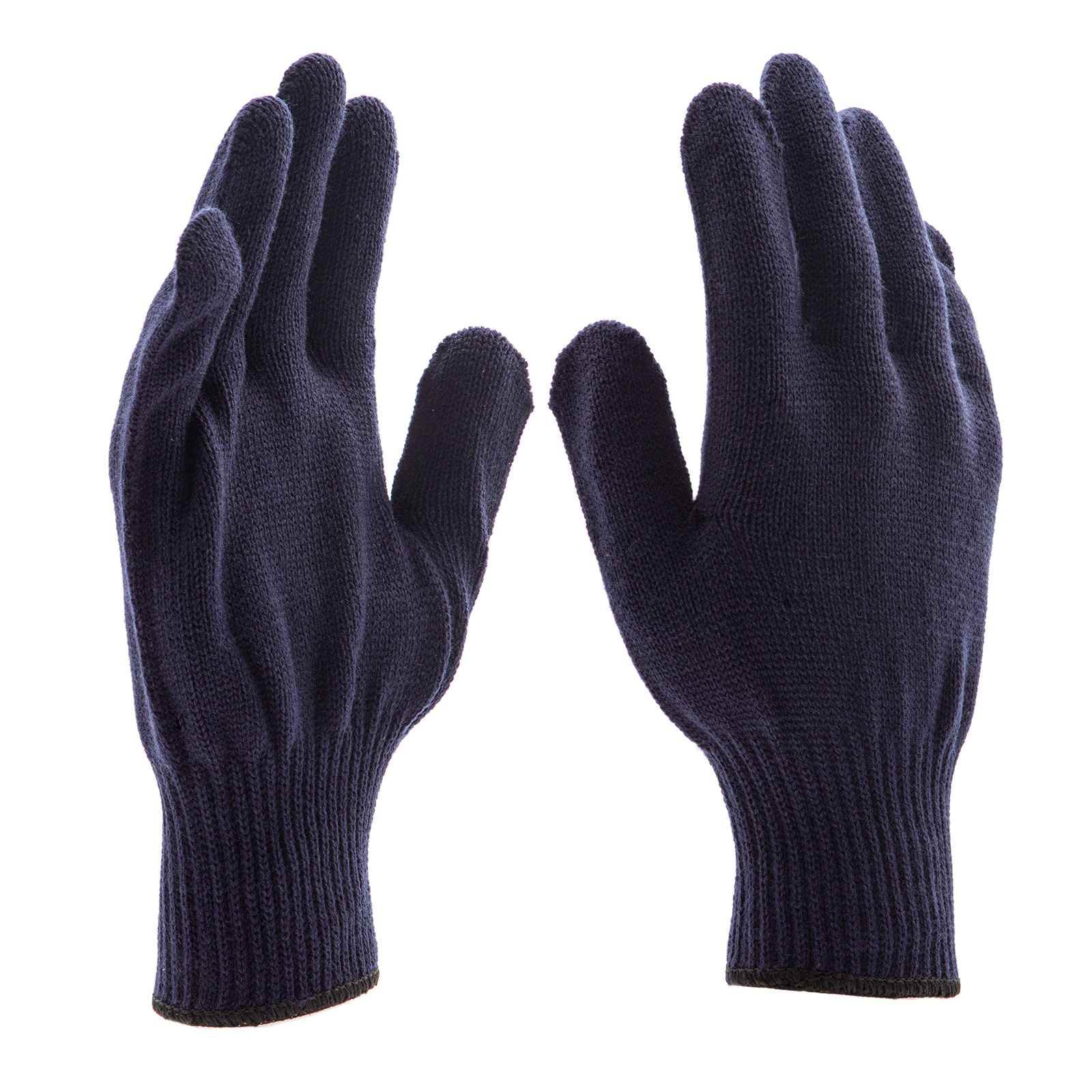 Перчатки трикотажные, акрил, синий, оверлок Сибртех (68655)