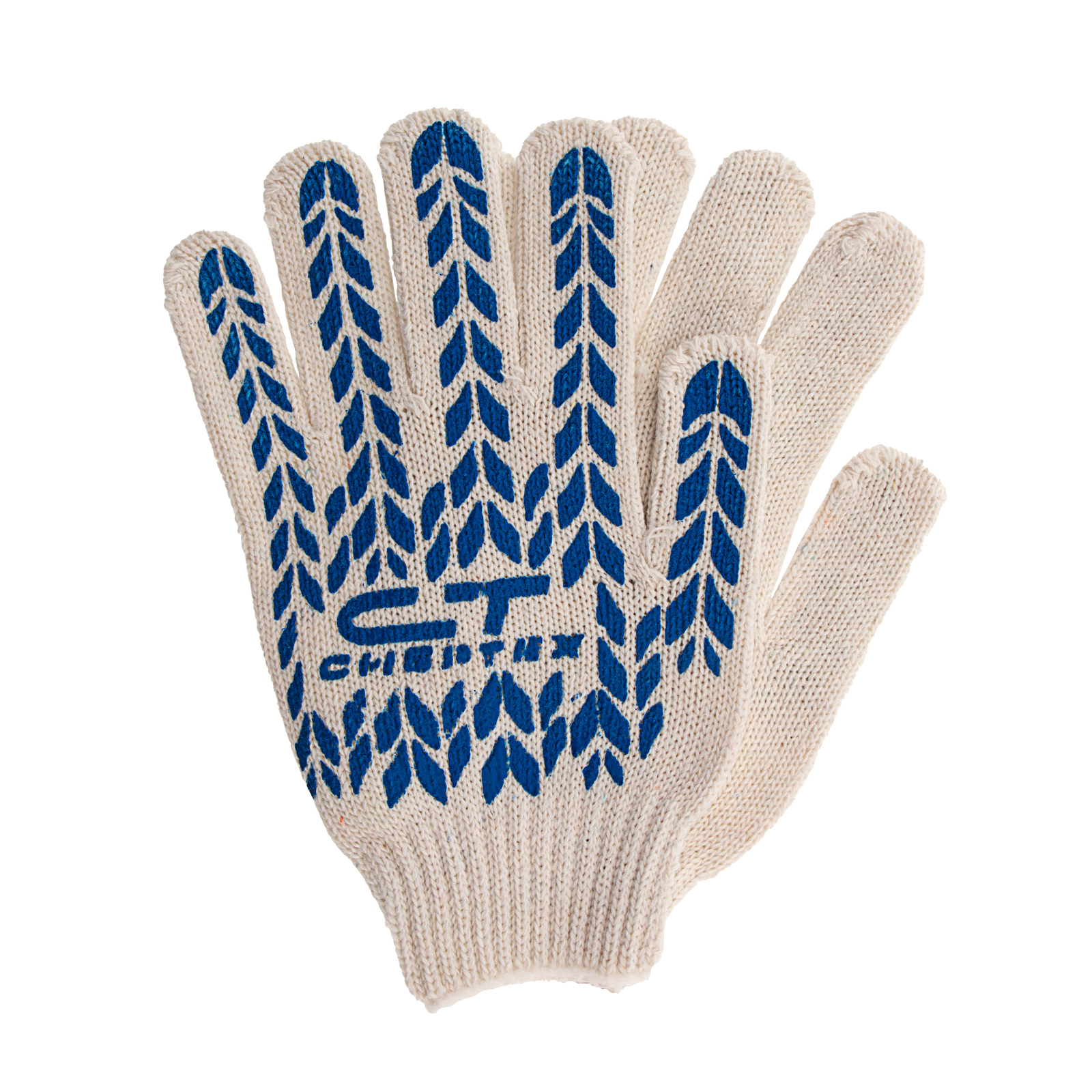 Перчатки х/б, ПВХ покрытие, "Протектор" 7 класс Сибртех (67704)