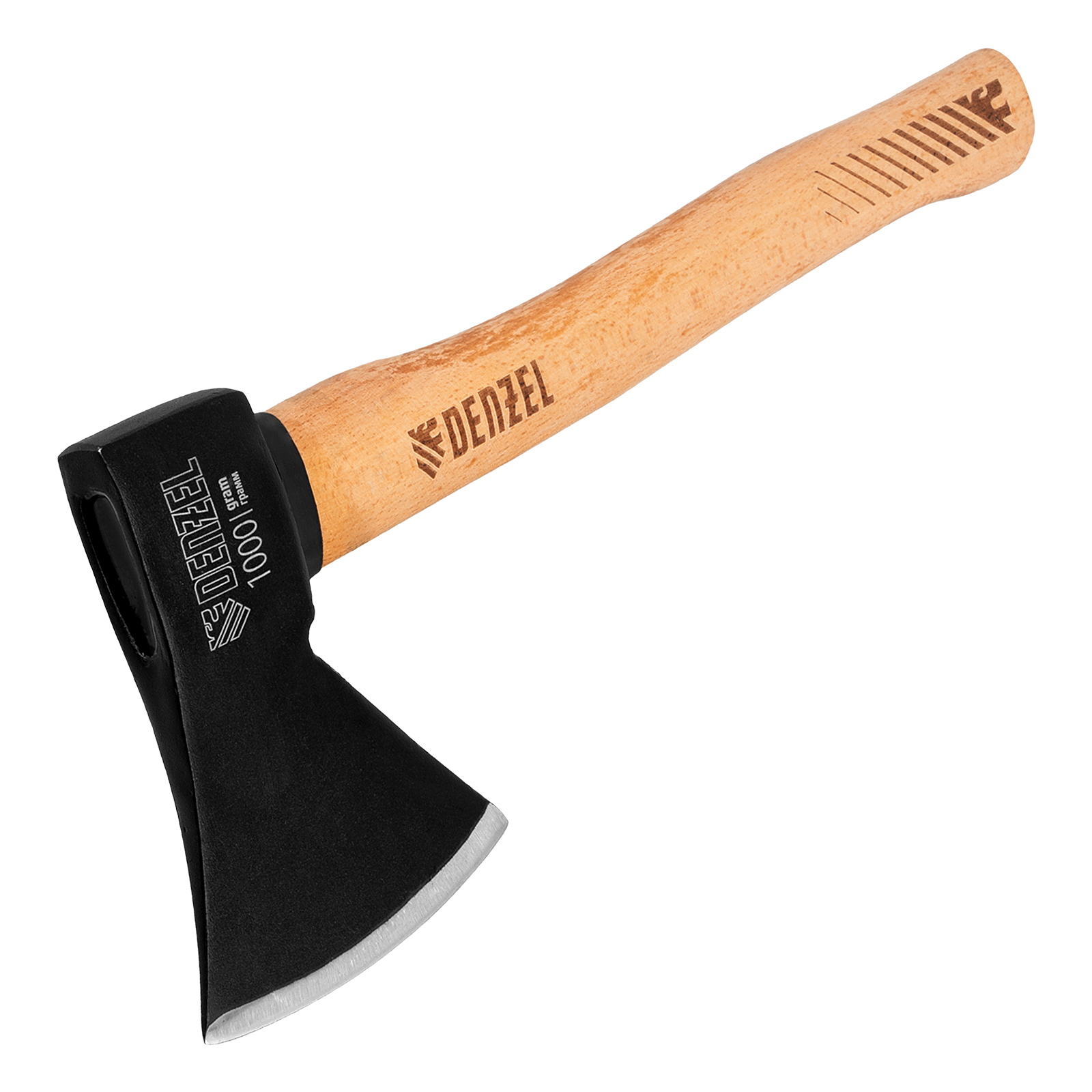 Топор, 1000 г, кованый, буковое топорище Denzel (21634)