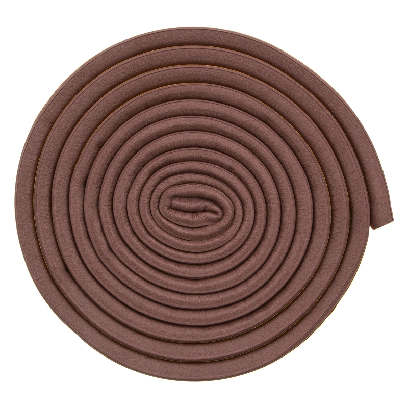 Уплотнитель резиновый, 6 м, профиль "D", коричневый Сибртех (88916)