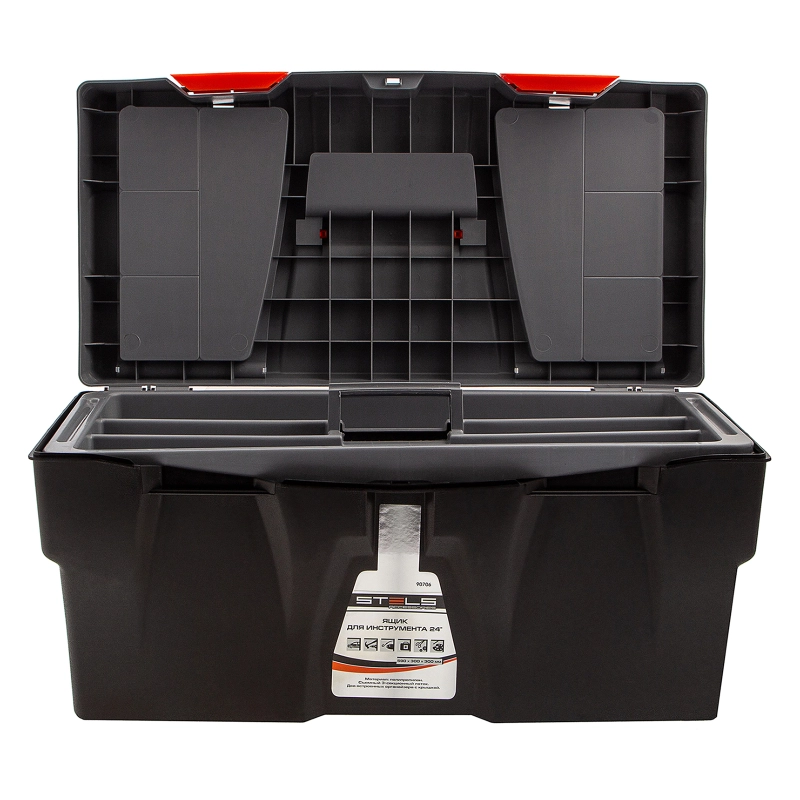 Ящик для инструмента 23", 590х300х300 мм, пластик Россия// Stels (90706)