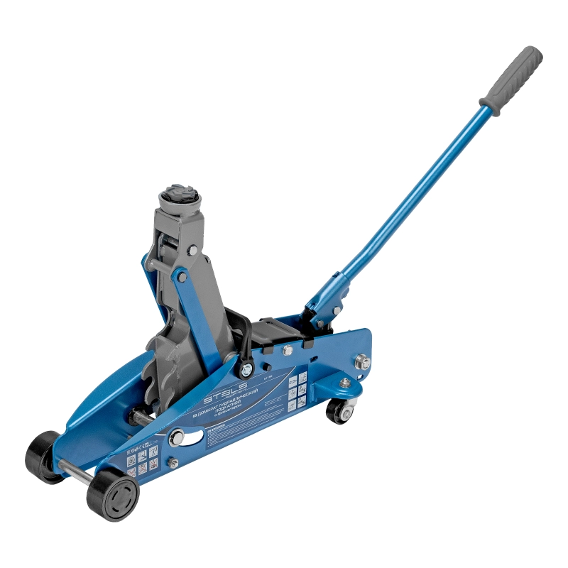 Домкрат гидравлический подкатной 2.5 т, с фиксатором, Safety Pin, 140-385 мм Stels (51152)