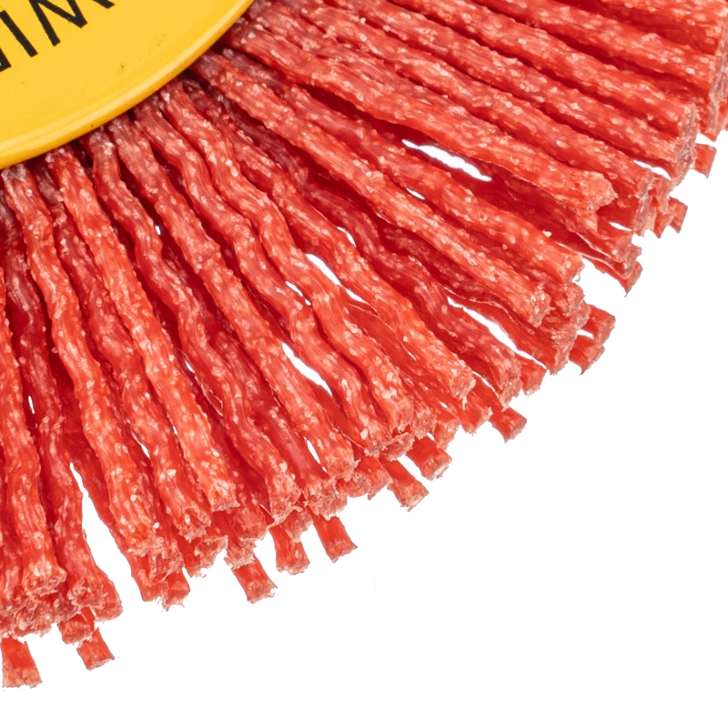 Щетка для УШМ, 100 мм, Плоская, нейлоновая щетина, посадка 22,2 мм Denzel (74437)