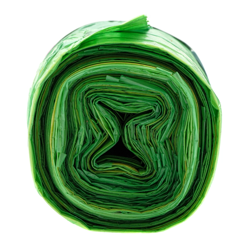 Пакеты для мусора с завязками 35 л x 15 шт., зеленые, Home Palisad (927175)