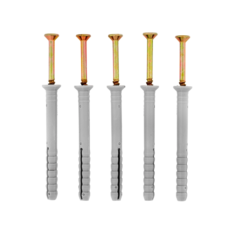 Дюбель-гвоздь полипропиленовый с потайным бортиком 6 х 60 мм, 200 шт Сибртех (42125)