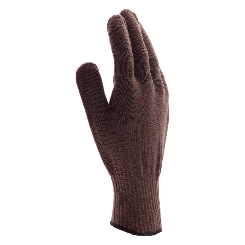 Перчатки трикотажные, акрил, ПВХ гель, "Протектор", коричневый, оверлок Сибртех (68663)