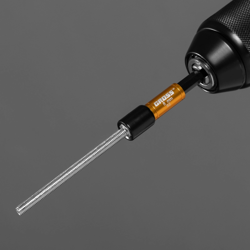 Набор бит с торцевыми головками 8, 10,12, 13 мм, магнит. Nut-Driver, S2 Gross (11627)