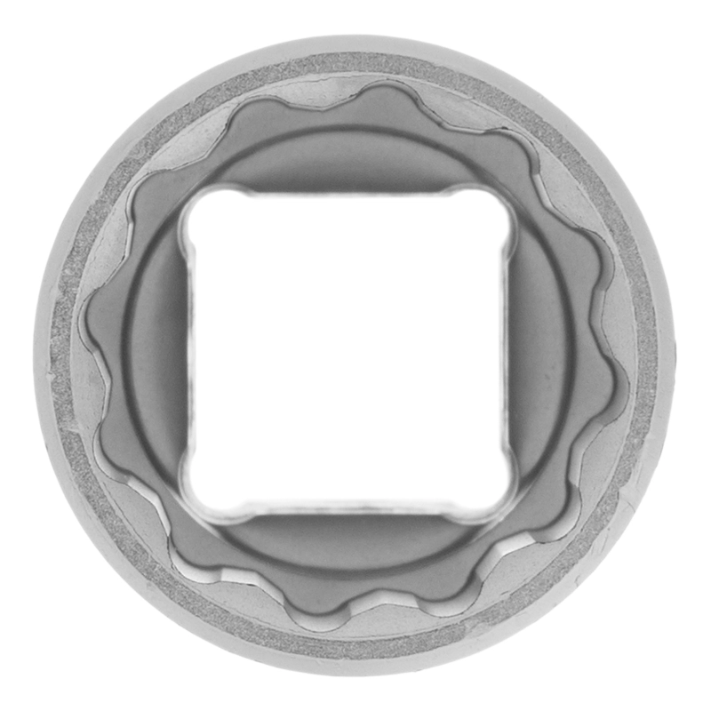 Головка торцевая, 19 мм, двенадцатигранная, CrV, под квадрат 1/2, хромированная Matrix (13691)