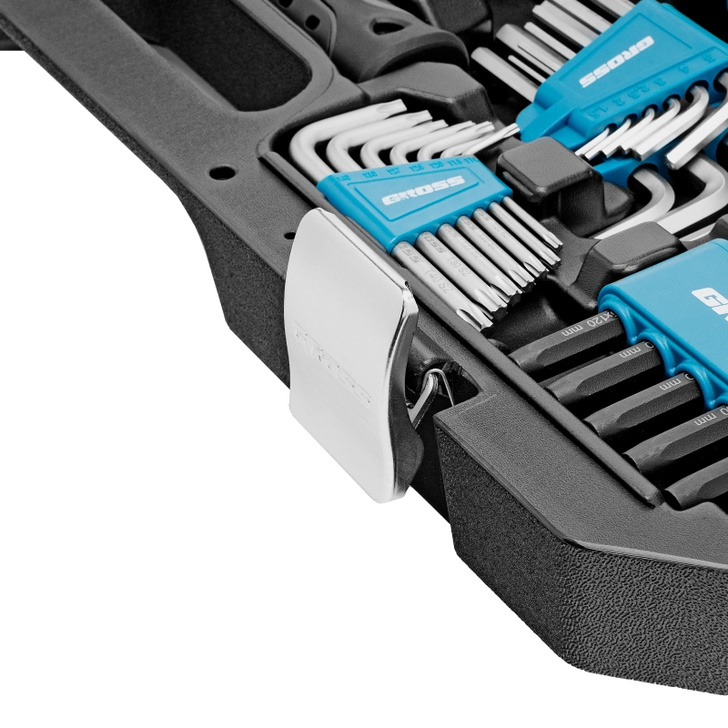 Набор инструментов, 1/4", 1/2", CrV, 120 зубьев, 115 предметов Gross (14152)