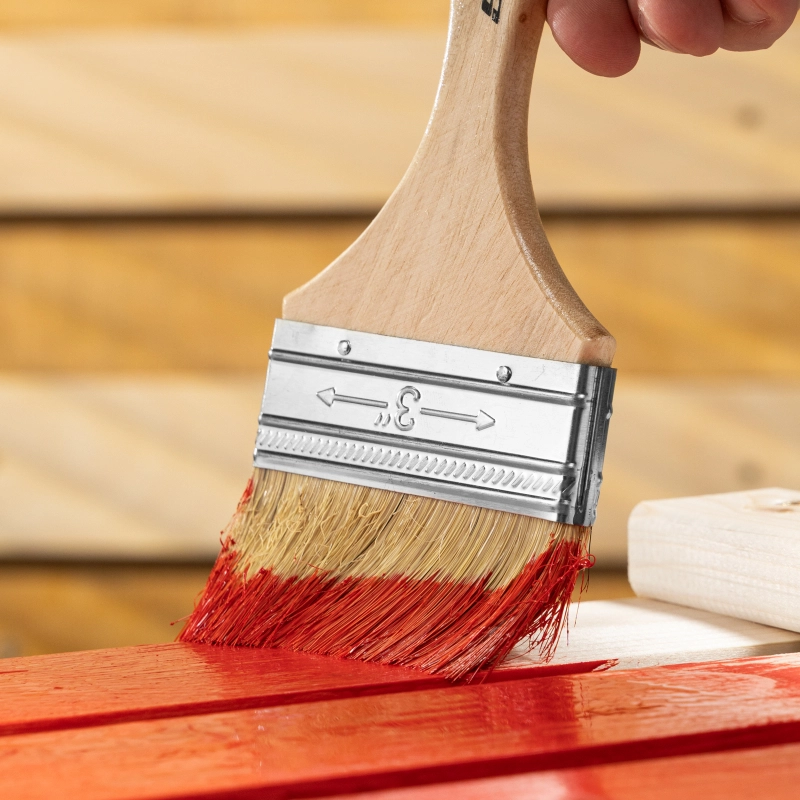 Кисть плоская Slimline 3" (75 мм) натуральная щетина, деревянная ручка Sparta (824405)