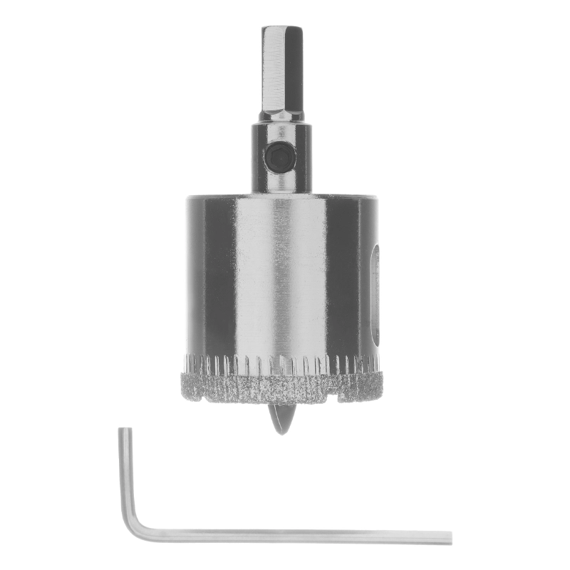 Сверло по керамической плитке и стеклу, 30 х 55 мм, шестигранный хвостовик, с центрующим сверлом Сибртех (72716)