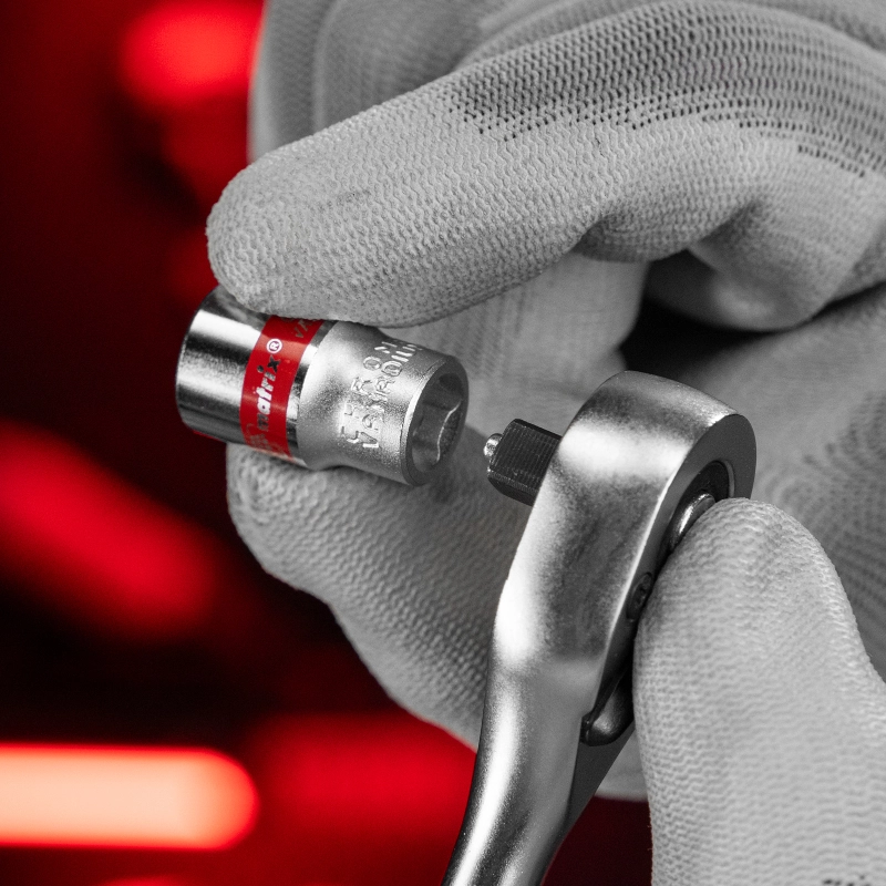 Набор торцевых головок 1/4", 6 гранные, CrV, 4-13мм, 10 штук Matrix (13559)