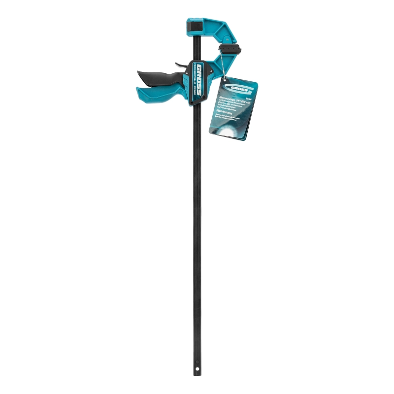 Струбцина реечная, быстрозажимная, пистолетного типа, пошаговый механизм, пластиковый корпус, 600мм Gross (20706)