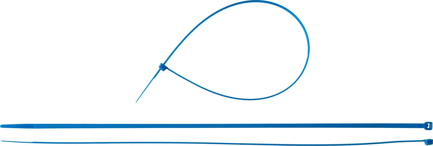 ЗУБР КС-С1, 4.8 x 400 мм, нейлон РА66, 100 шт, синие, кабельные стяжки, Профессионал (309070-48-400)