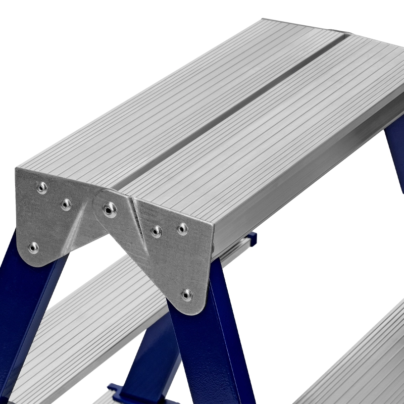 Стремянка двусторонняя 4 ступени, стальная, Сибртех (97934)