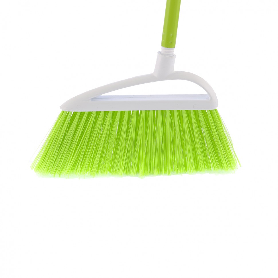 Щетка пластмассовая для подметания пола "Lux ", 230 мм, салатовая щетина, c черенком, 120 см, D 22 мм Elfe (93560)