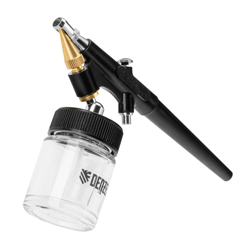 Аэрограф с нижним бачком AB2, 0,8 мм, 22 мл, 11 л/мин Denzel (57311)