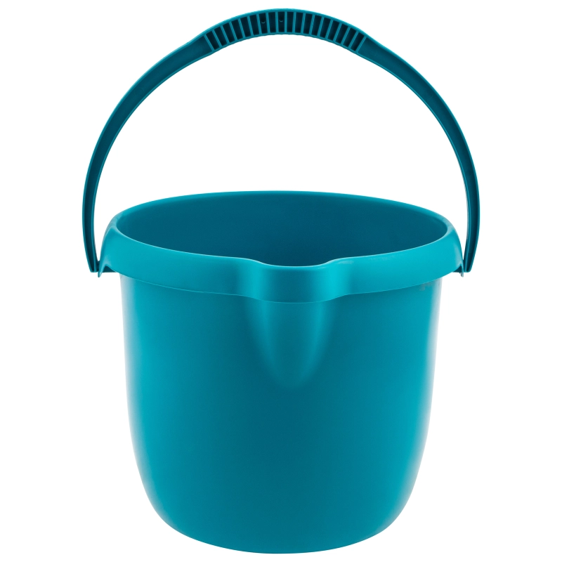 Ведро пластмассовое круглое 12 л, бирюзовое, Home Palisad (929575)