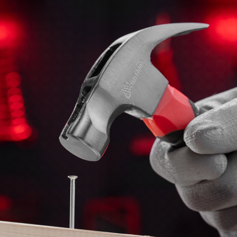 Молоток-гвоздодер мини, боек с магнитом, фибергласовая двухкомпонентная рукоятка, 250 г Matrix (10443)