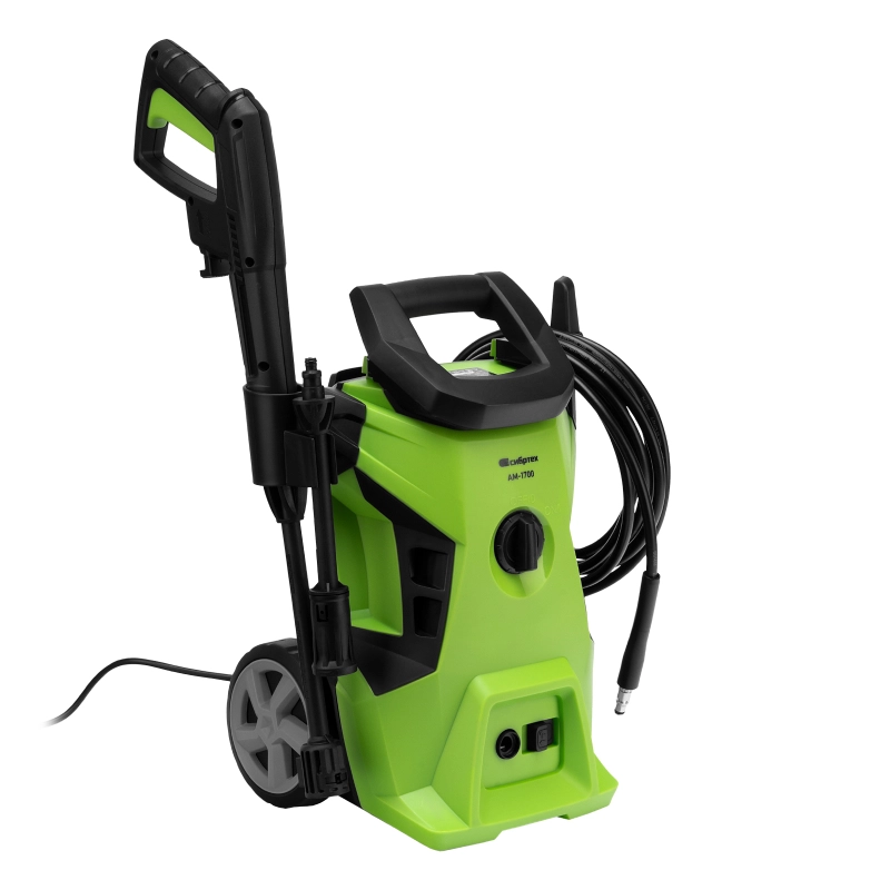 Моечная машина высокого давления АМ-1700, 1700 Вт, 130 бар, 350 л/ч, колесная Сибртех (58222)