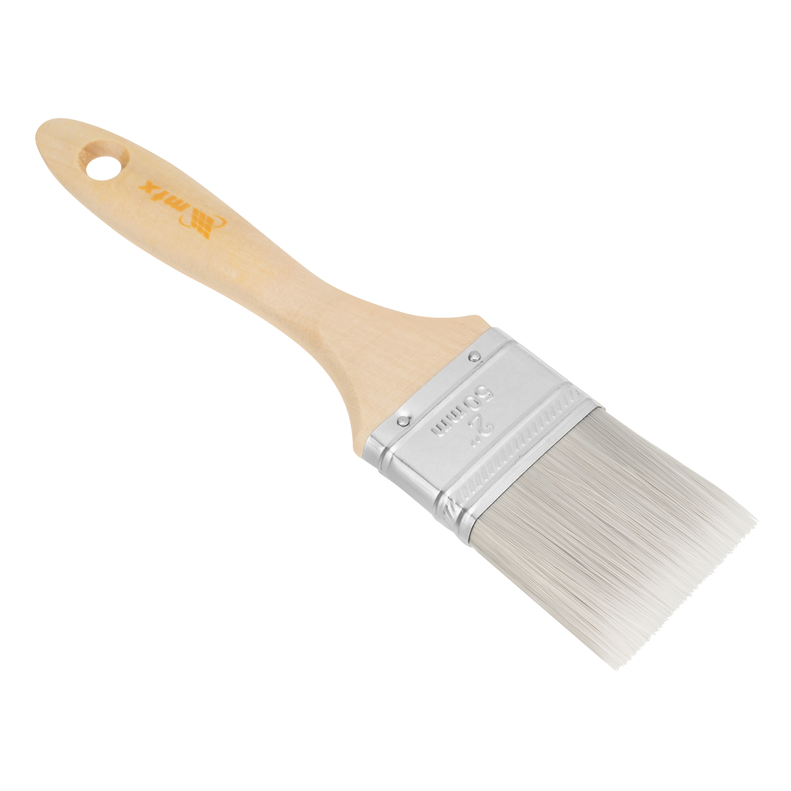 Кисть плоская для лаков "Евро" 2", искусственная щетина, деревянная ручка MTX (83087)