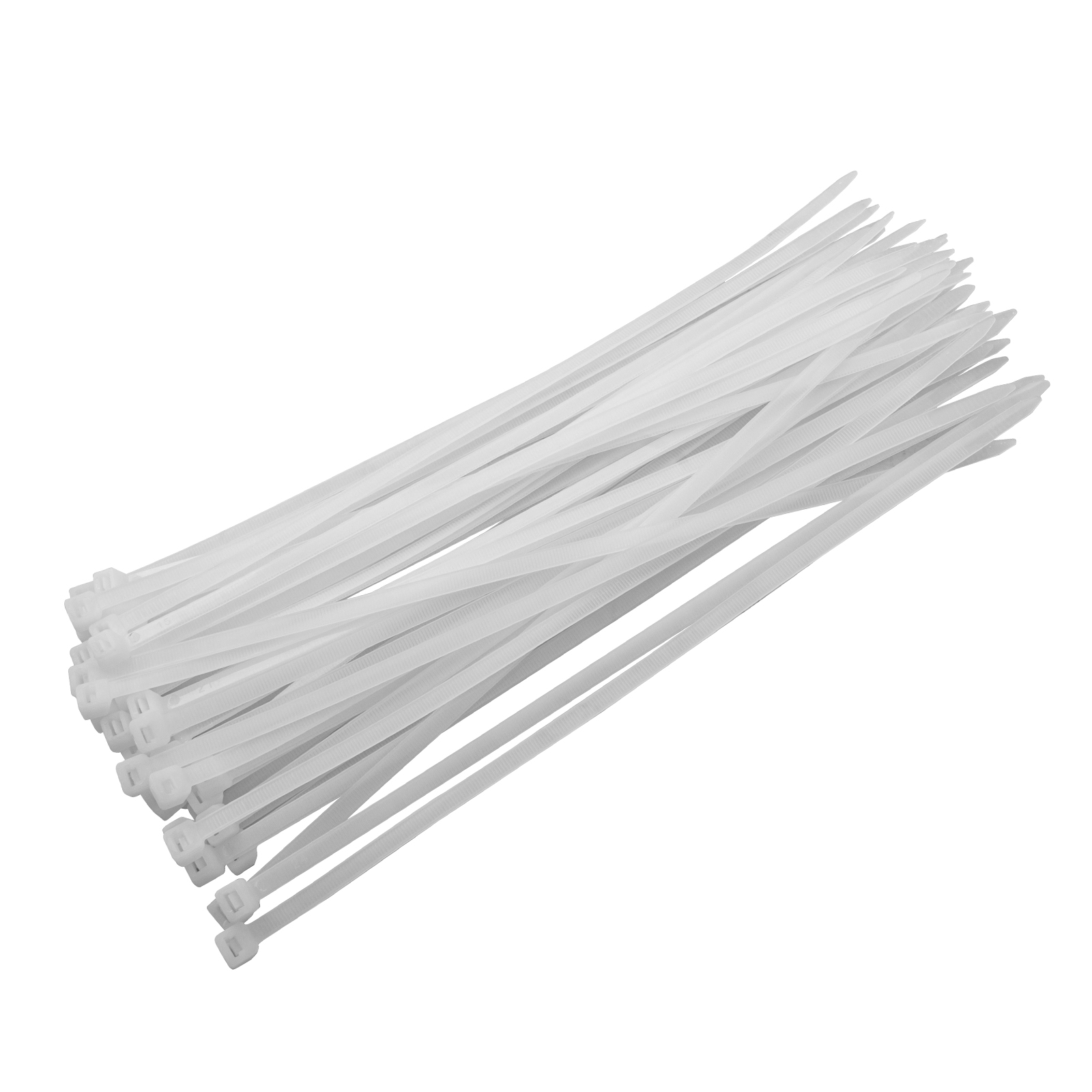 Хомуты, 350 х 8 мм, пластиковые, белые, 50 шт. Сибртех (455805)