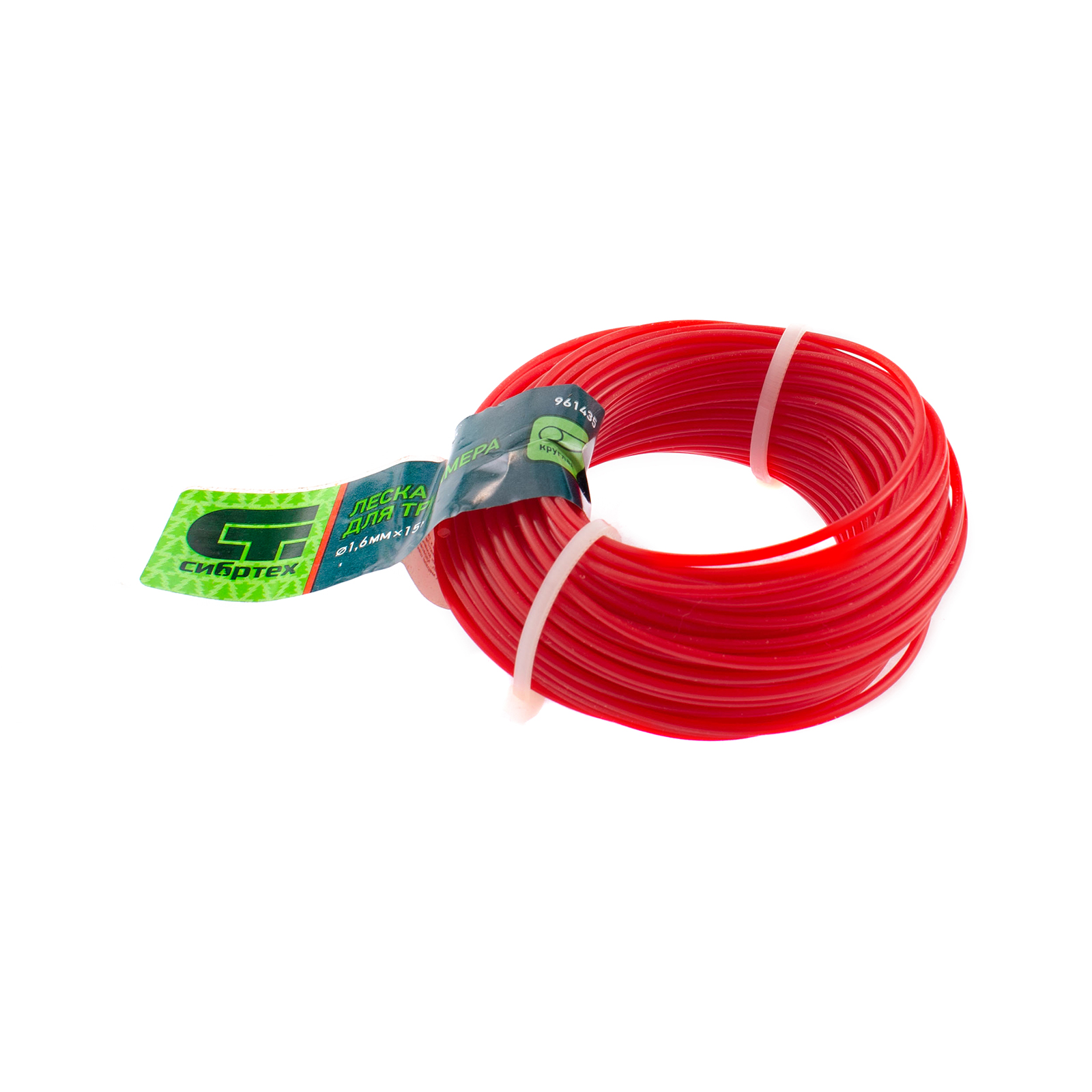 Леска для триммера круглая, 1.6 мм х 15 м, Сибртех (961435)
