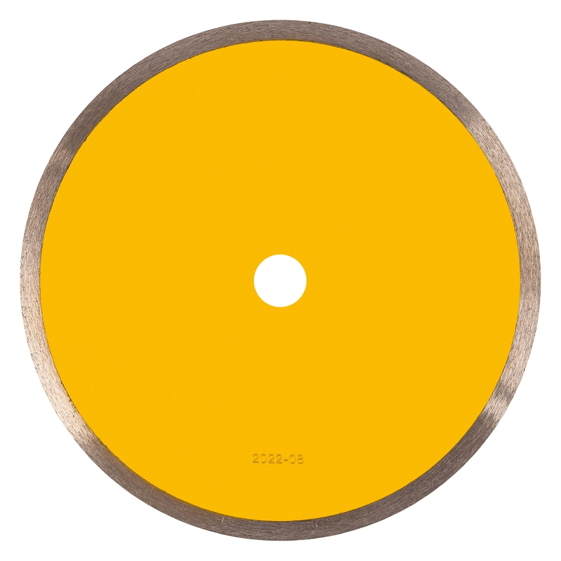 Диск алмазный отрезной 230 х 22,2 мм, сплошной, супертонкий, горячий пресс, мокрое резание Denzel (73055)