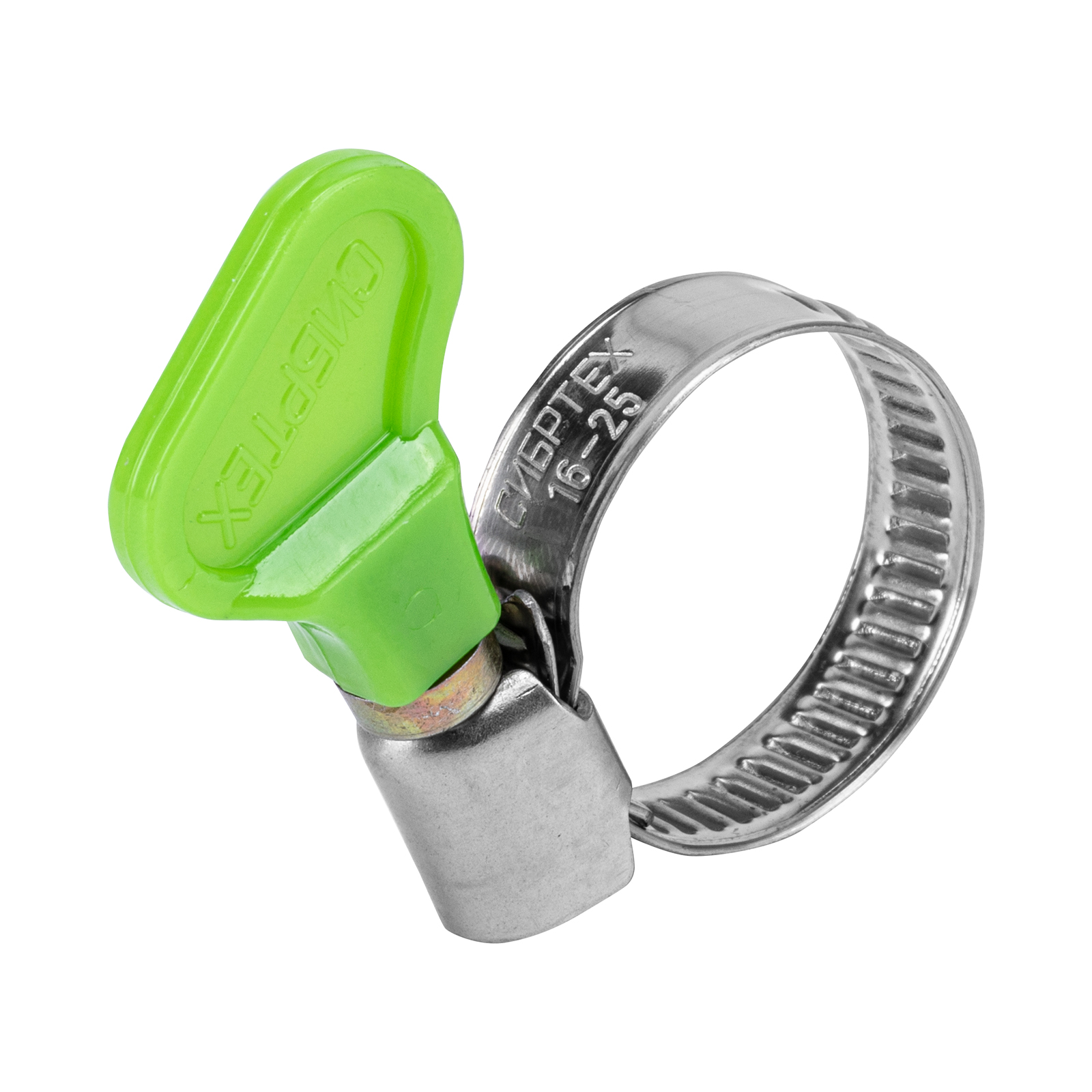 Хомуты металлические элемент крепления с формой ключа 16-25 мм, 100 штук в упаковке Сибртех (47548)