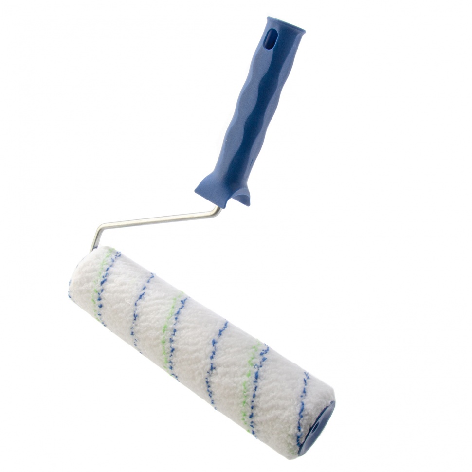 Валик "Водные краски", 250 мм, ворс 12 мм, D - 48 мм, D ручки - 6 мм, полиэстер Сибртех (80187)