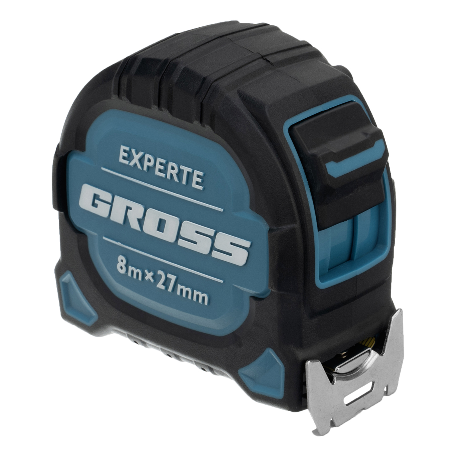 Рулетка Experte,8 м x 27 мм,двухкомпонентный корпус,магнит,двухсторонняя разметка,нейлон Gross (32576)