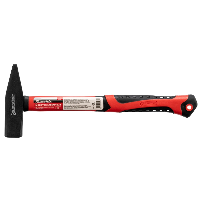 Молоток слесарный, 600 г, фибергласовая обрезиненная рукоятка Matrix (10340)