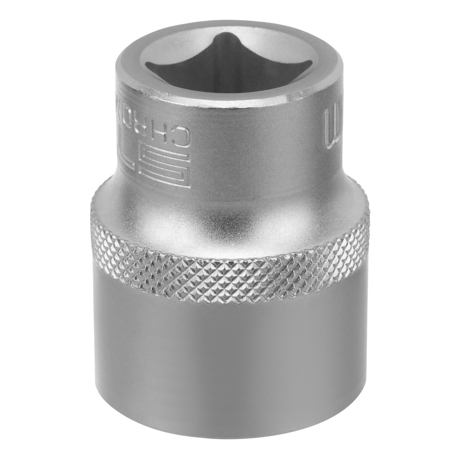 Головка торцевая, 22 мм, двенадцатигранная, CrV, под квадрат 1/2, хромированная Stels (13668)