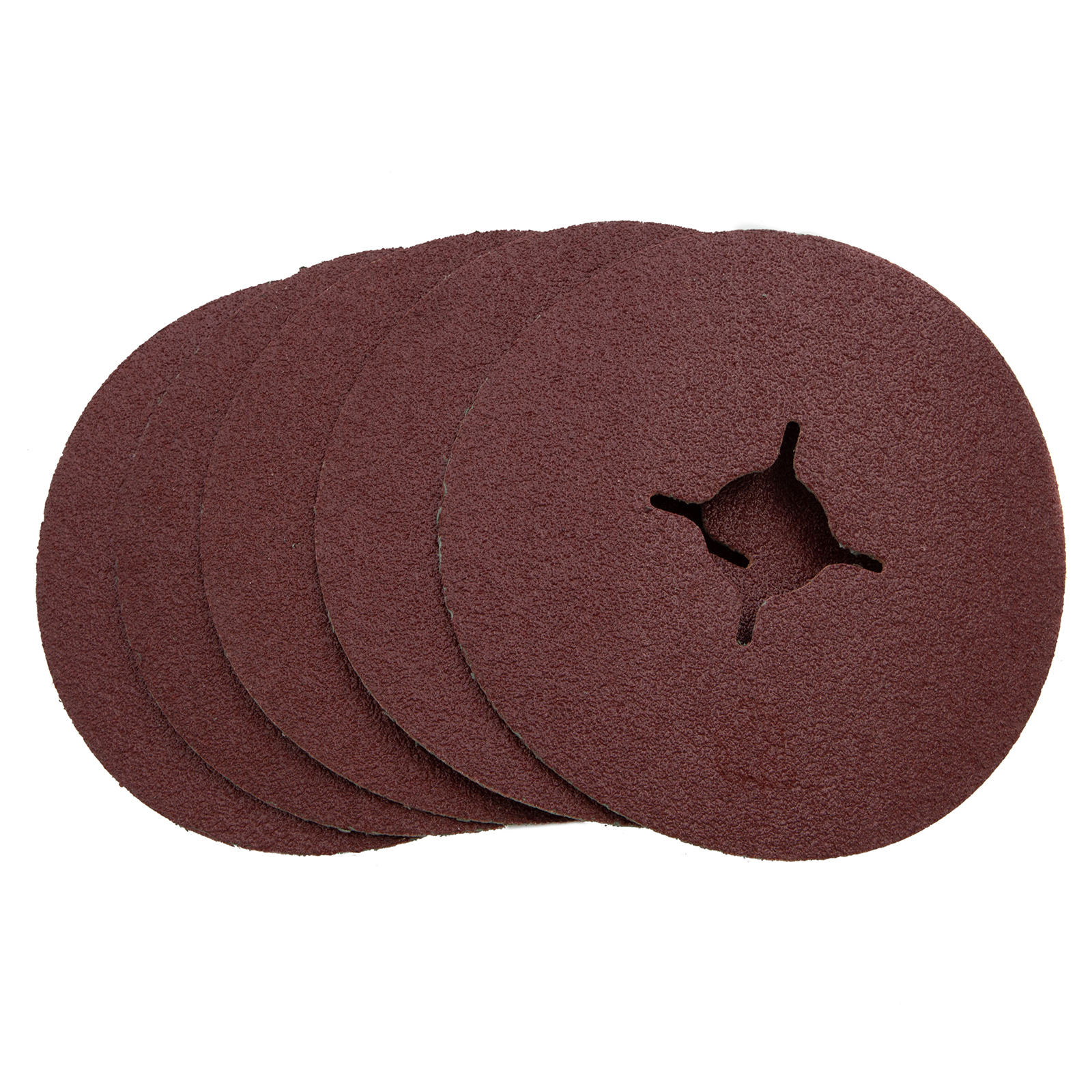 Круги фибровые 5 шт, Р 80, 115 х 22 mm Matrix (73904)