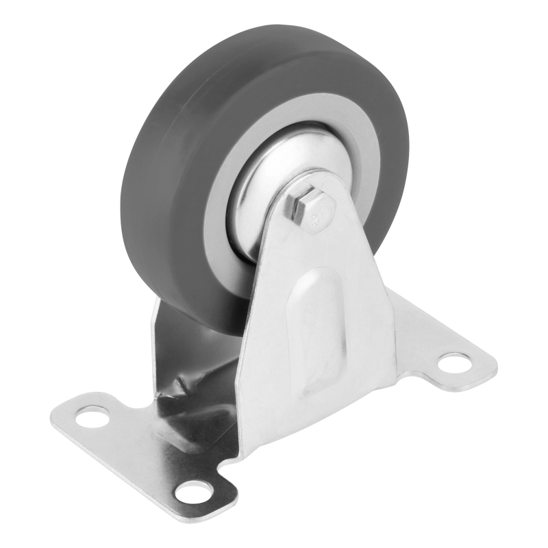 Колесо неповоротное D 75 мм, крепление  платформенное Сибртех (68708)