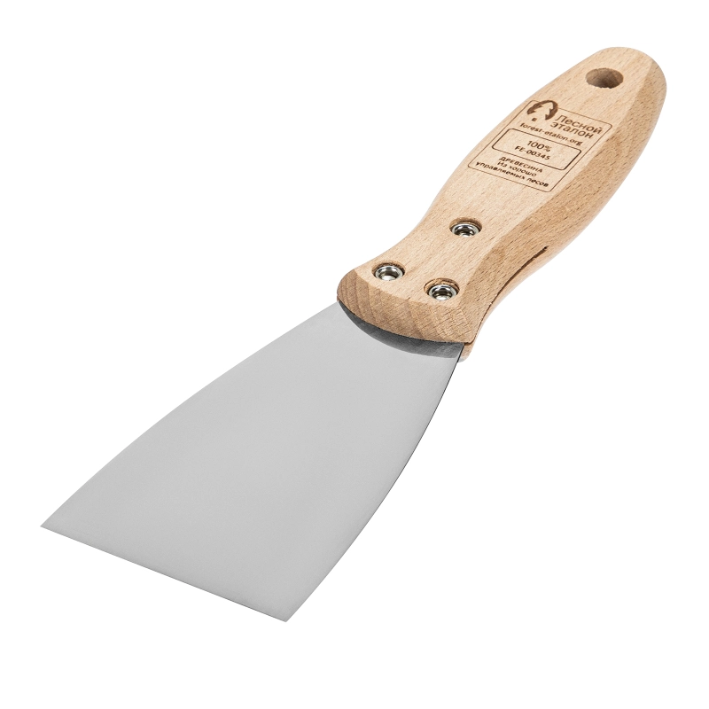 Шпательная лопатка из нержавеющей стали, 60 мм, буковая рукоятка, EFP Matrix (85613)
