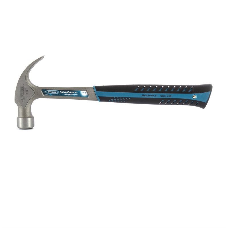 Молоток-гвоздодер, 450 г, цельнокованый, трехкомпонентная рукоятка Gross (10469)