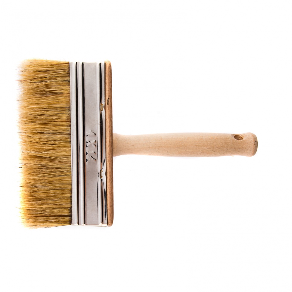 Кисть-ракля, 40 х 140 мм, натуральная щетина, деревянный корпус, деревянная ручка (84078)