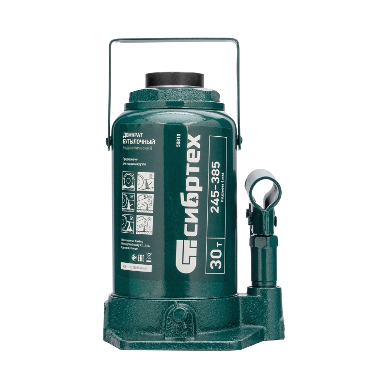 Домкрат гидравлический бутылочный, 30 т, 245-385 мм Сибртех (50810)