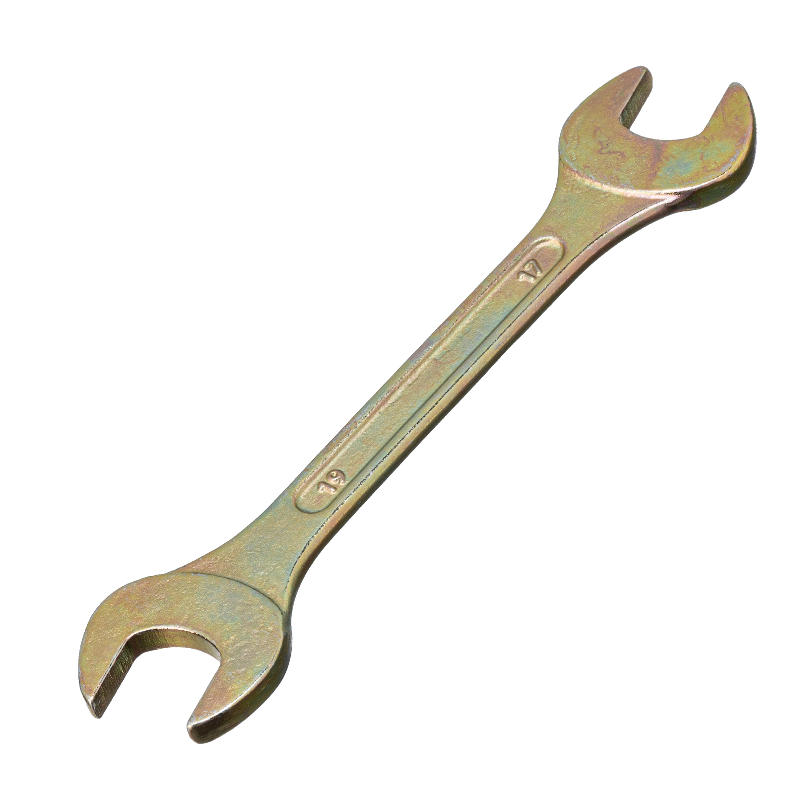 Ключ рожковый, 17 х 19 мм, желтый цинк Сибртех (14310)