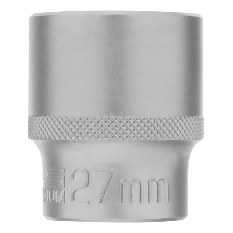 Головка торцевая, 27 мм, шестигранная, CrV, под квадрат 1/2 Stels (13836)