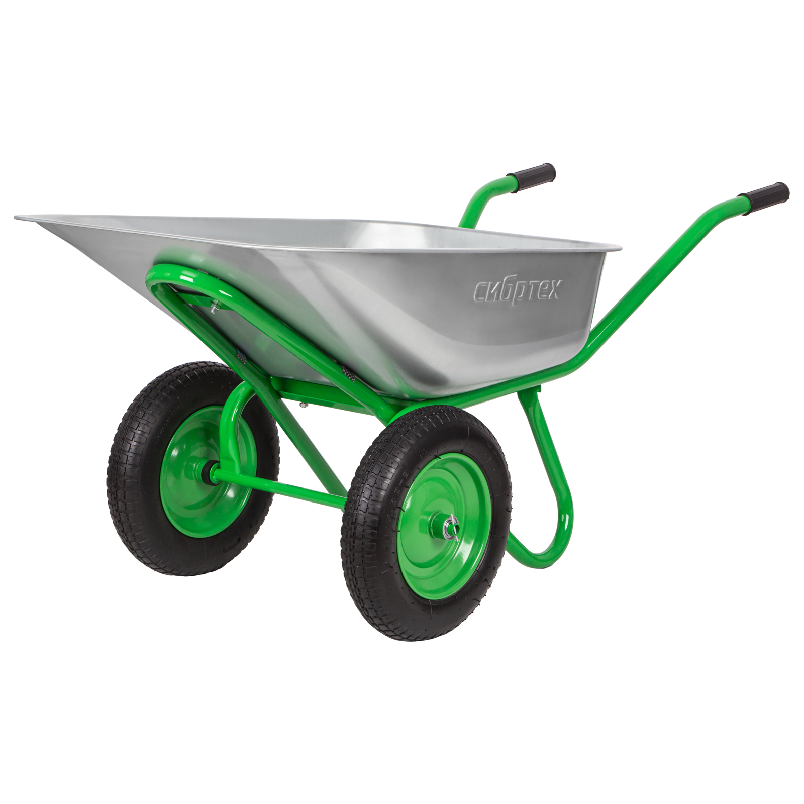 Тачка садово-строительная 2-х колесная, грузоподъемность 230 кг, объем 90 л Сибртех (689643)