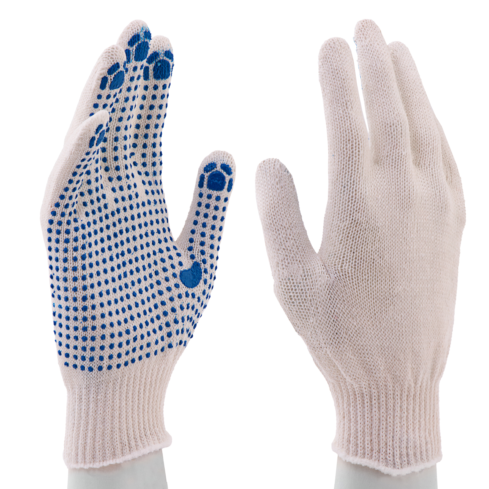 Перчатки х/б, ПВХ покрытие, "Точка", 10 класс (67715)