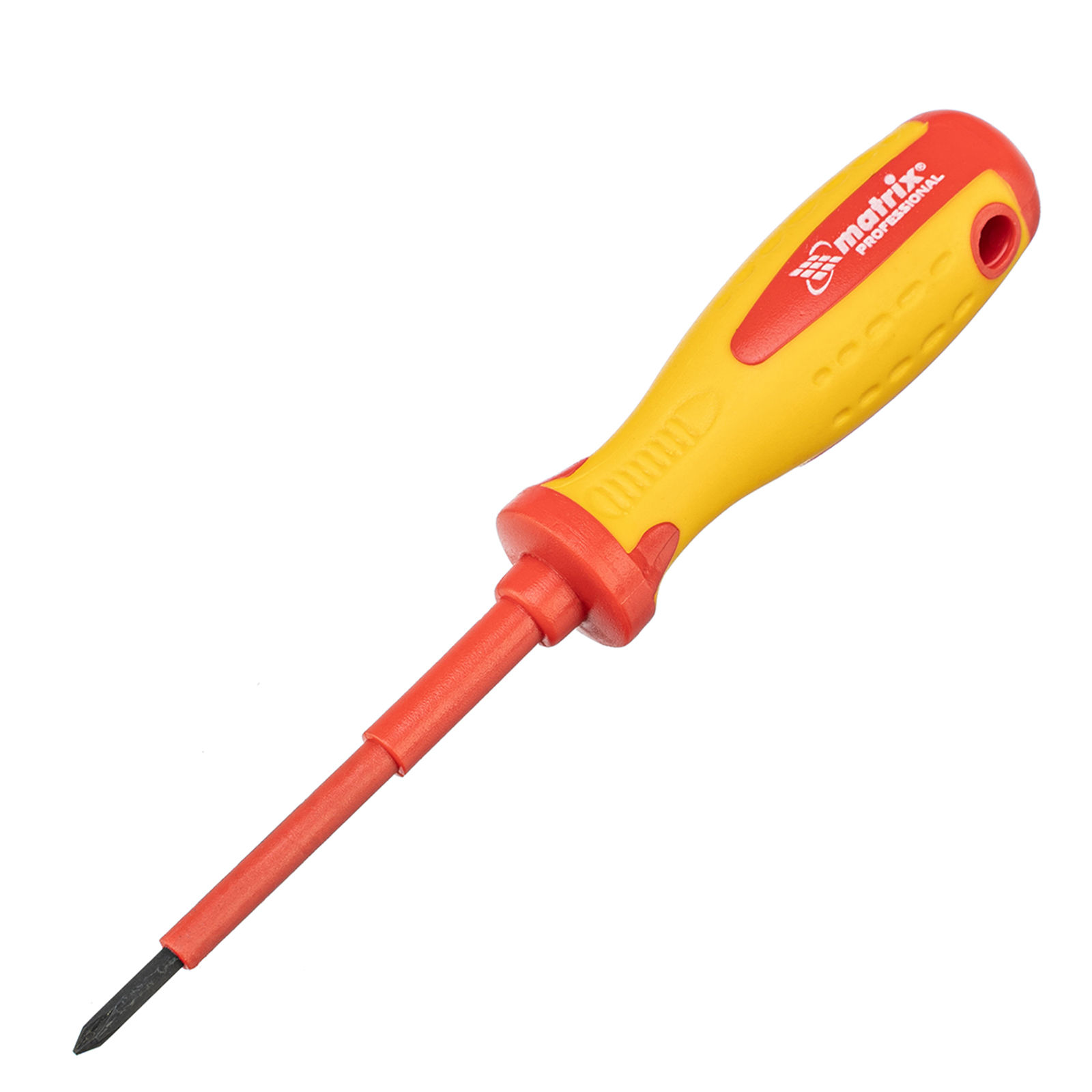 Отвертка Insulated, PH0 x 75 мм, CrMo, до 1000 В, двухкомпонентная рукоятка Matrix Professional (12924)