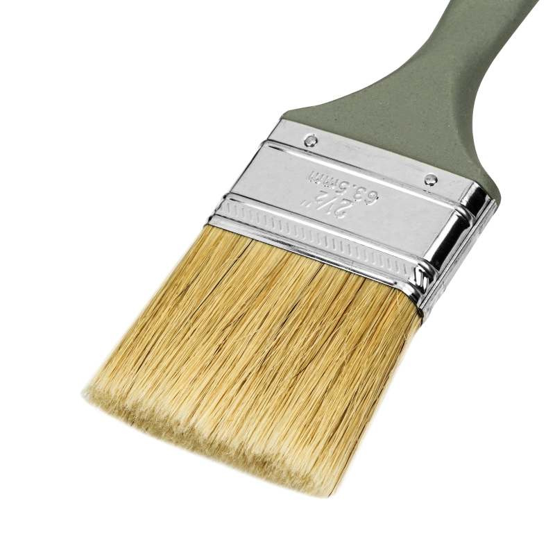 Кисть плоская "Евро" 2.5", натуральная щетина, пластмассовая ручка MTX (83064)