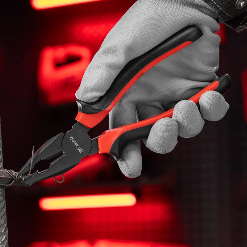 Плоскогубцы комбинированные Black Nickel, 200 мм, двухкомпонентные рукоятки Matrix (16983)