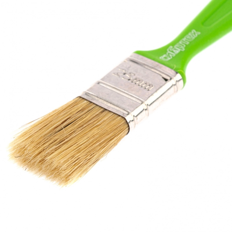 Кисть флейцевая "Евро", 25 x 8, натуральная щетина, пластиковая ручка Сибртех (83300)