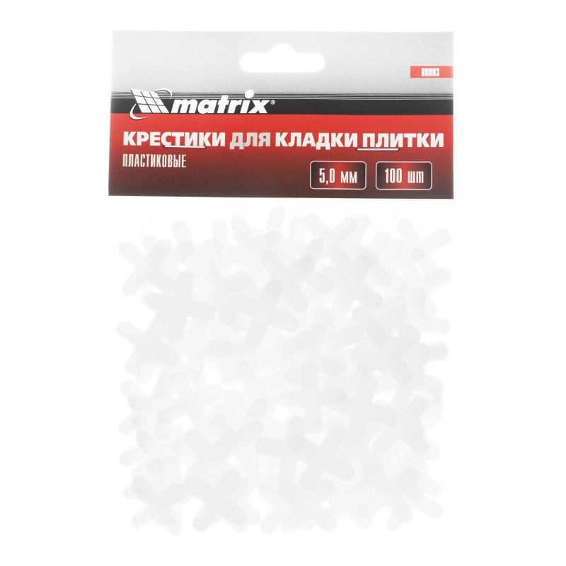 Крестики, 5.0 мм, для кладки плитки, 100 шт Matrix (88093)